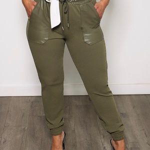 High waist casual joggers